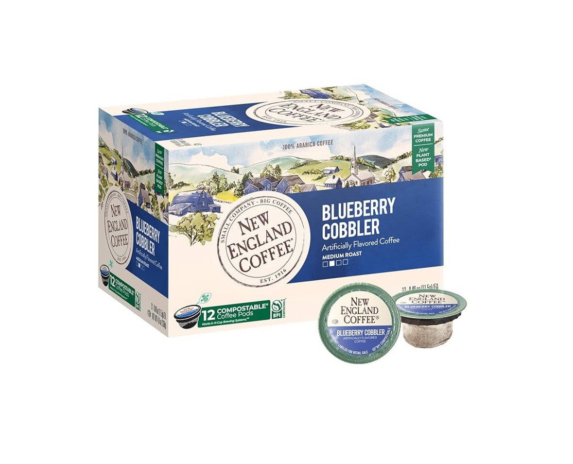 New England Coffee Blueberry Cobbler Kcup 12 Count