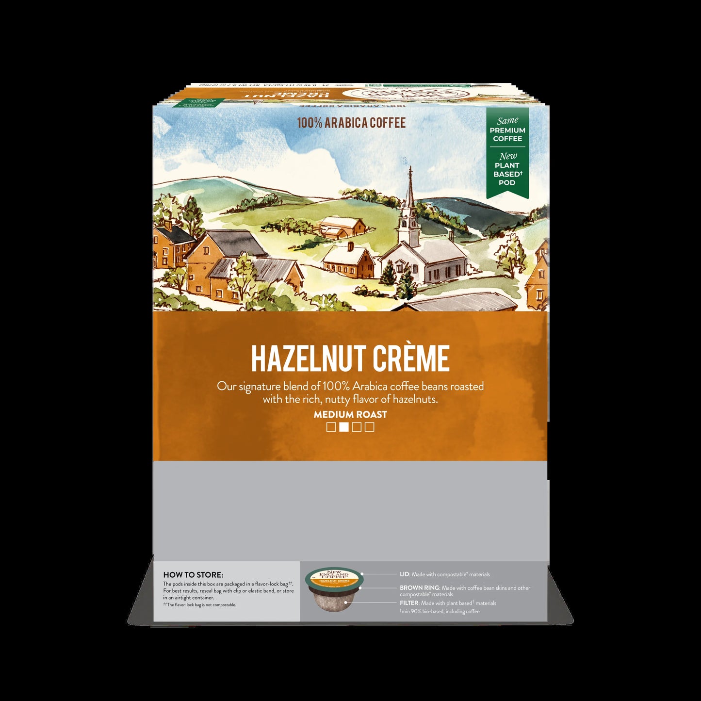 Hazelnut Crème, Medium Roast, Single Serve Pods, 24 Count Box