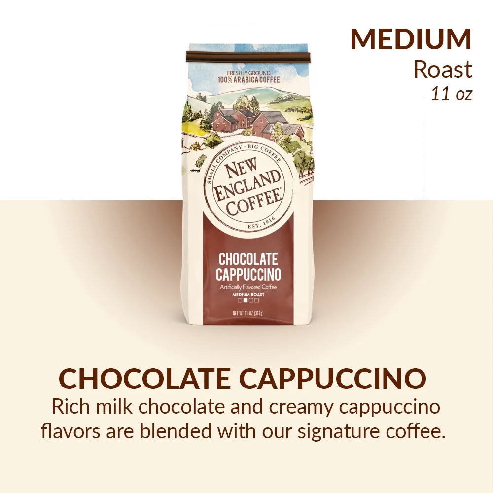 Chocolate Cappuccino, Medium Roast, Ground Coffee, 11 Oz