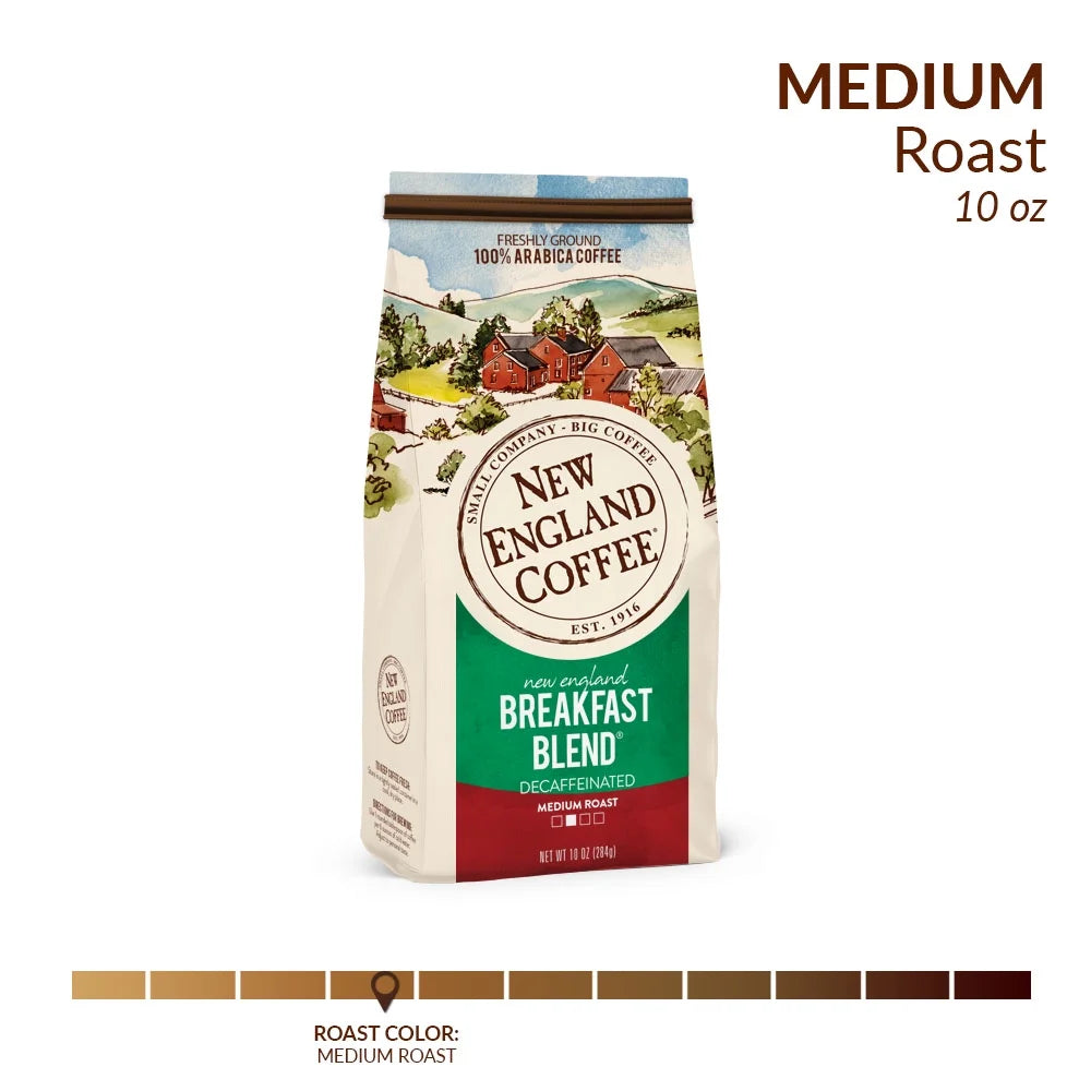 (3 Pack) Decaffeinated Breakfast Blend Freshly Ground 10.0 OZ