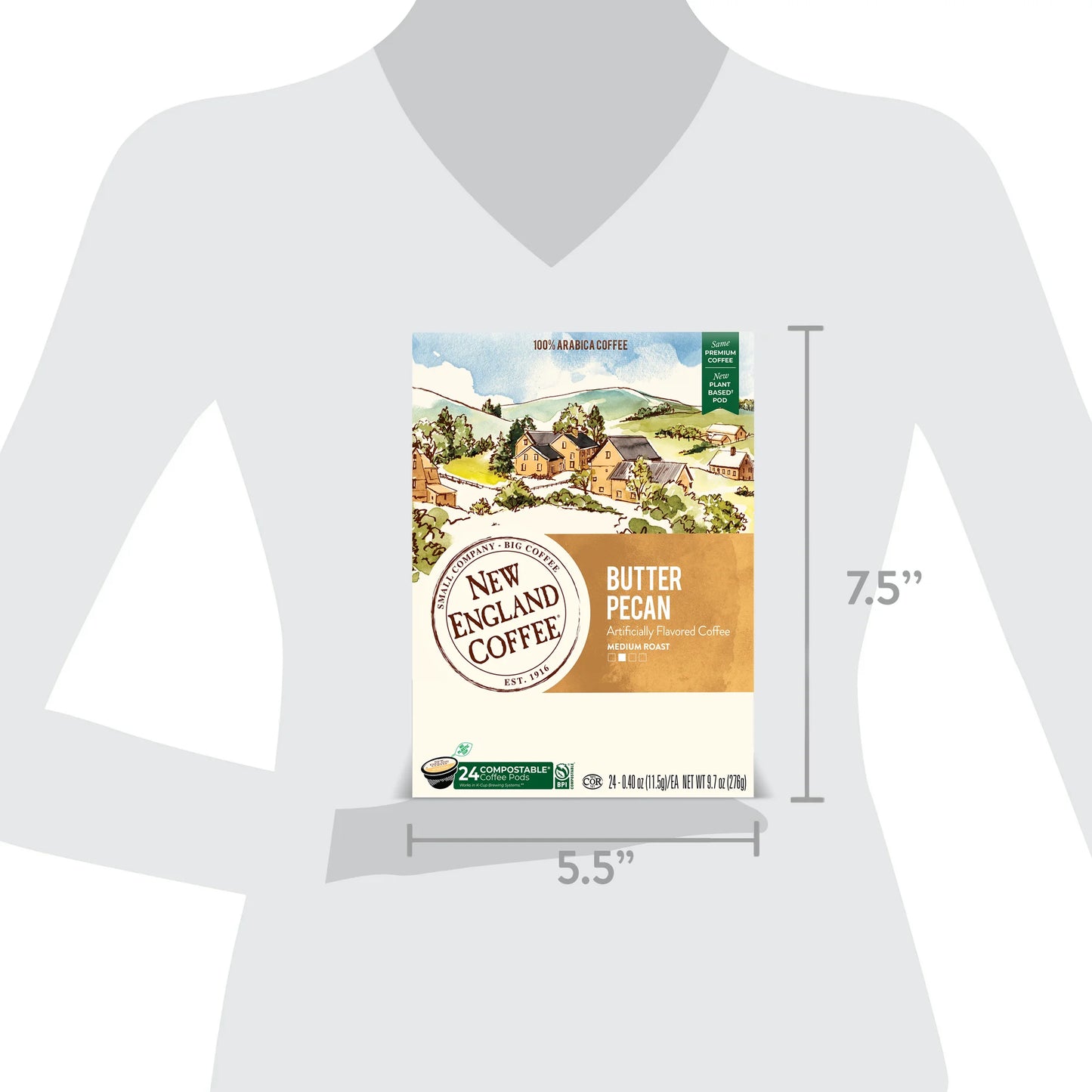 Hazelnut Crème, Medium Roast, Single Serve Pods, 24 Count Box