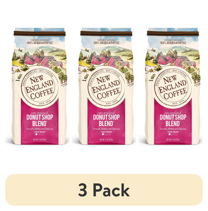 (3 Pack)  Donut Shop Blend, Light Roast, Ground Coffee, 11 Oz
