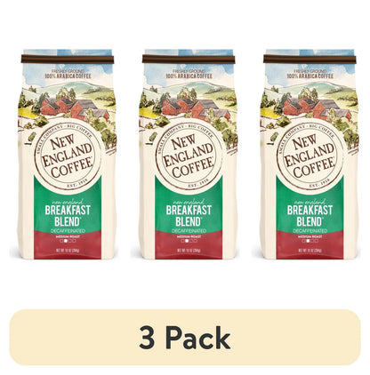 (3 Pack)  Decaffeinated Breakfast Blend Freshly Ground 10.0 OZ