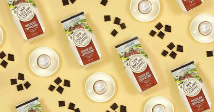 (4 Pack)  Chocolate Cappuccino, Medium Roast, Ground Coffee, 11 Oz
